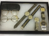 Group Including 2 Pair of Old Spectacles & 5 Men's