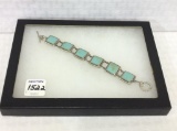 Sterling Silver  Turquoise Ladies Bracelet