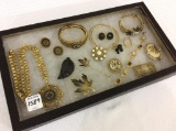 Collection of Ladies Gold Costume Jewelry