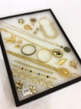 Collection of Ladies Gold Costume Jewelry