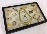 Collection of Ladies Gold Costume Jewelry