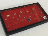 Collection of 24 Ladies Gold Costume Jewelry Rings