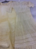 Lot of 2 Vintage White Dresses