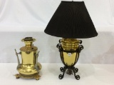 Lot of 2 Electrified Brass Lamps