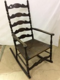 Lg. Wood Rocker w/ Rattan Seat