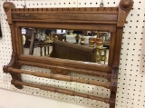 Wall Hanging Antique Mirror w/ Towel Bars