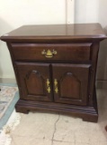 Bernhardt Dark Wood Nightstand Cabinet