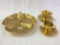 Lot of 3 Gold Finish Pieces Including 2-