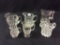 Lot of 6 Various Old Pressed Glass Cream