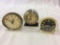 Lot of 3 Westclox Alarm Clocks Including