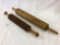 Lot of 2 Primitive Wood Pastry Rolling Pins