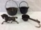 Lot of 4 Iron Pieces Incuding 2-Sm. Buckets,