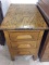 Oak Three Drawer Desk Type Cabinet