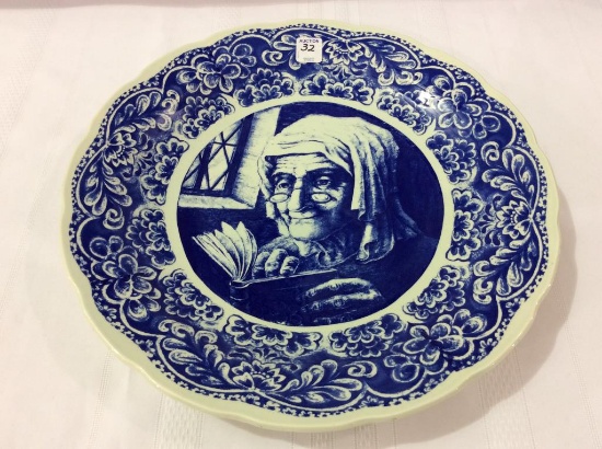 Very Lg. Delft Blue & White Charger Plate by Boch