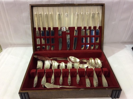 Set of Lady Doris Silver Plate Flatware in