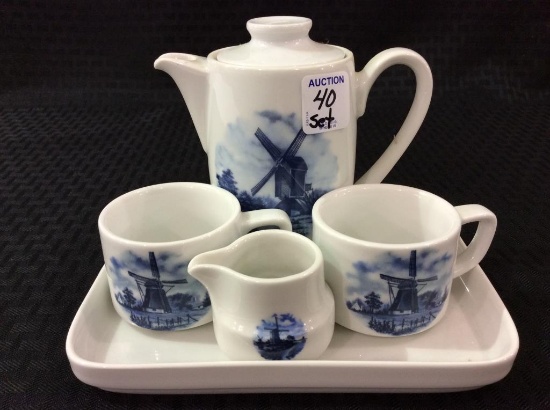 Blue & White Delft Holland Tea Set