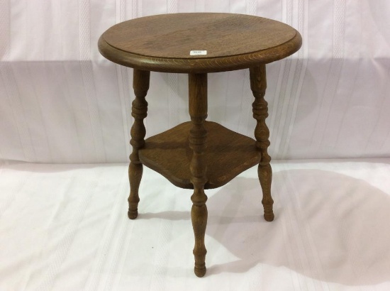Sm. Round Oak Child's Size Lamp Table