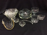 Group of Clear Glassware Including Punch