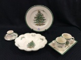 Group of 6 Spode Christmas Tree Dishware