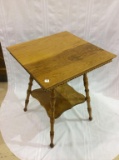 Square Oak Lamp Table