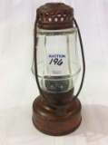 Sm. Red Paint Kerosene Lantern w/ Glass