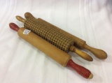 Lot of 3 Wood Pastry Rolling Pins