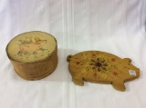 Lot of 2 Including Painted Pig Design