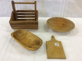 Lot of4  Including 2 Sm. Wood Bowls,