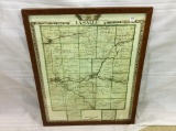 Framed Copy of Map of La Salle Co.