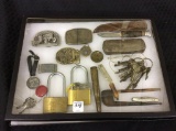 Group of Trinkets Including Old Skeleton & Other