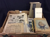 Box w/ Old Books & Magazines Including