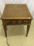 One Drawer Wood End Table