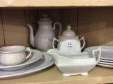 Lot of 10 White Ironstone Pieces Including