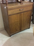 Sm. Wood Rolling Utility Cabinet