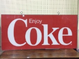 Heavy Lighted Wall Hanging Coke Sign