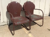 Pair of Metal Lawn Chairs