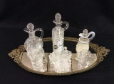 Lot of 6 Various Glassware Pieces Including