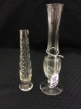 Lot of 2 Waterford Crystal Bud Vases