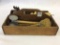 Vintage Wood Divided Box w/ Meat Tenderizer,