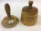 Lot of 2 Wood Butter Molds