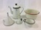 Lot of 5 White Porcelainware Pieces Including