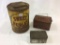 Lot of 3 Various Tobacco Tins Including Lg.