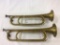 Lot of 2 Unmarked Brass Bugles