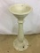 Vintage Porcelain Pedestal Bubbler Fountain