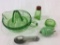 Lot of 6 Including Green Depression Glass