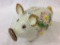 Lg. Decorated Pig Bank (7 Inches Tall X