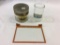 Lot of 3 Including 2-Glass Tobacco Jars-One w/Lid