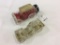 Lot of 2 Glass Car Design Candy Containers