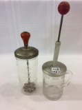 Lot of 2 Glass Jar Mixers/Choppers