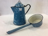 Lot of 2 Blue & White Porcelainware